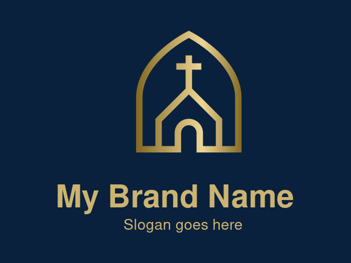 Church Outline Logo Design